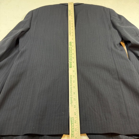 Austin Reed Wool Blend Pinstripe Suit Separates - 40R Blazer Pants Gray - Picture 11 of 16